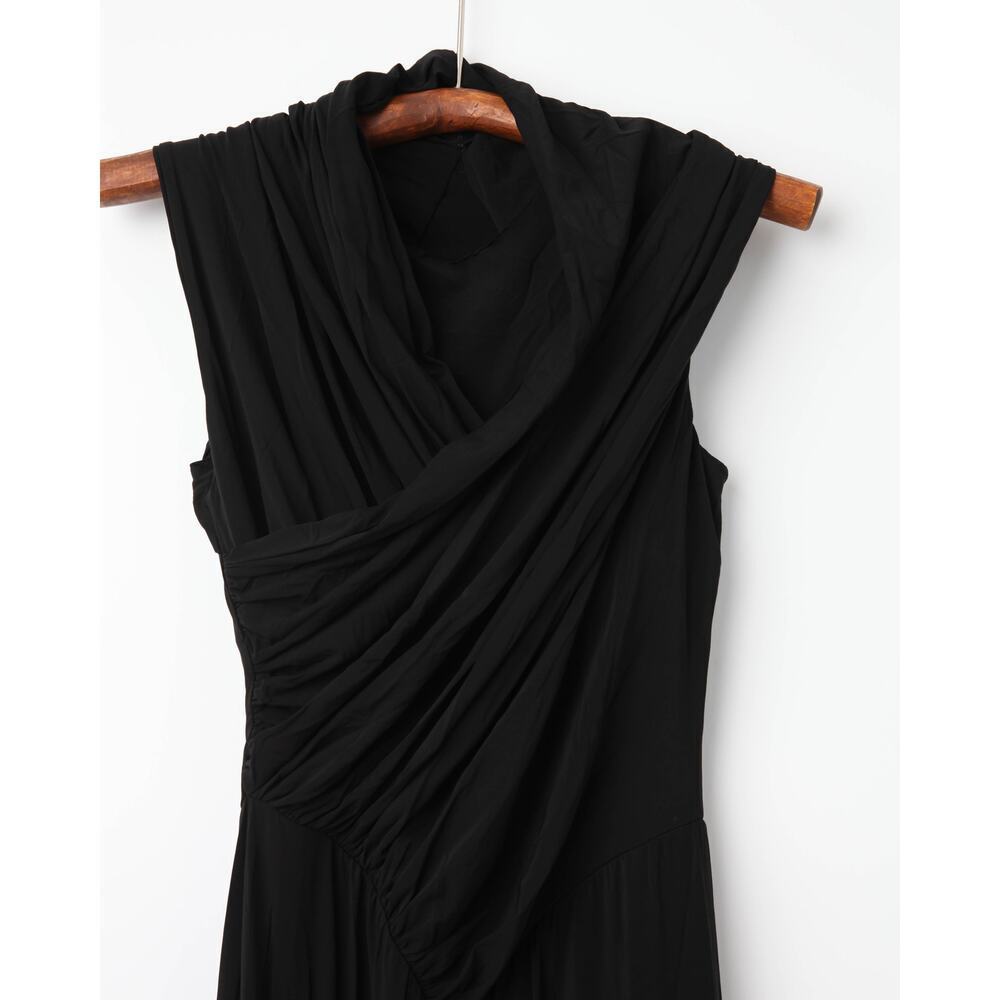 Alberta Ferretti Jersey High Neck Gown in Black - Picture 9 of 13